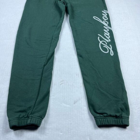 Pacsun x Playboy Womens Sweatpants Green Cozy Lounge Joggers Pull On Size SMALL - Picture 2 of 14